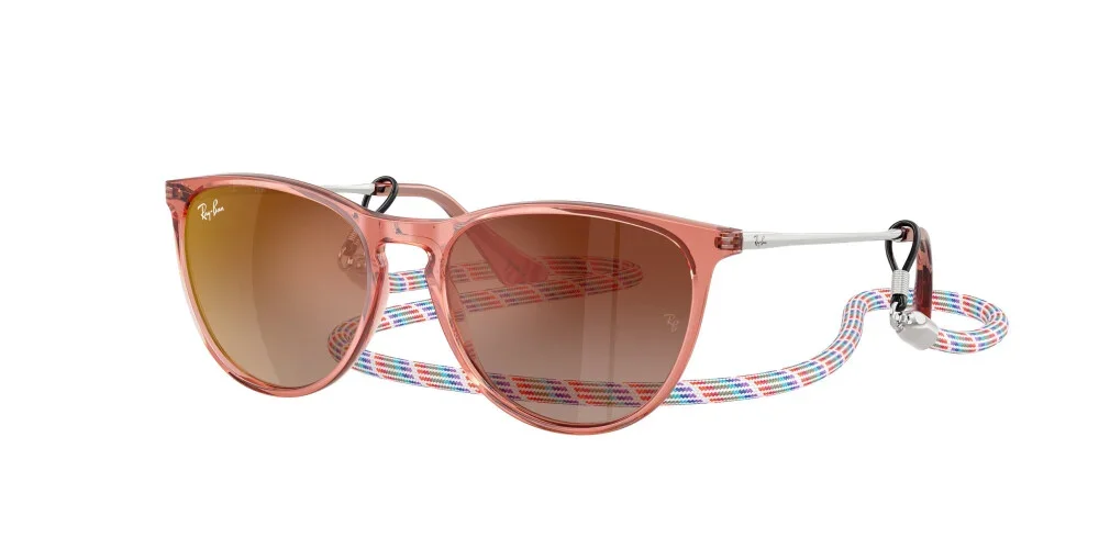 Φωτογραφία προϊόντος: Γυαλιά Ηλίου Ray-Ban Erika junior Παιδικά κοκκάλινα ροζ με ροζ degrade καθρέπτη φακούς 9060S 7225s0 50mm