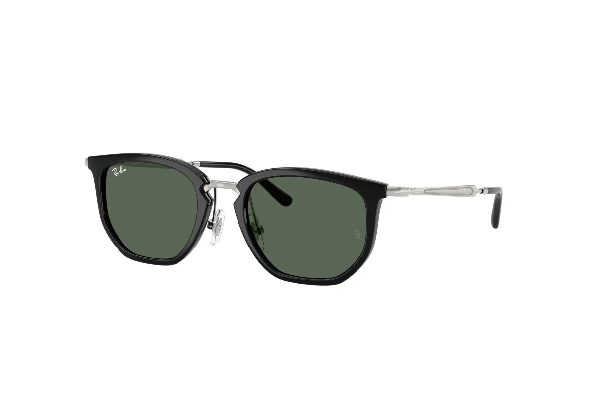 Φωτογραφία προϊόντος: Γυαλιά Ηλίου Ray-Ban junior Παιδικά κοκκάλινα και μεταλλικά μαύρα με σκούρους πράσινους φακούς 9085S 10071 46mm