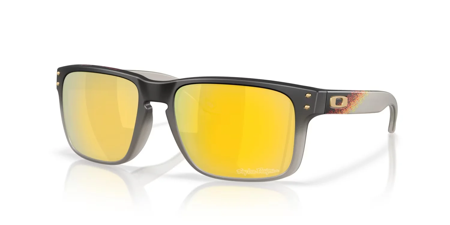 Φωτογραφία προϊόντος: Γυαλιά Ηλίου Oakley Holbrook Ανδρικά κοκκάλινα μαύρα-γκρι με χρυσό καθρέπτη polarised φακό 9102 AH55 55mm