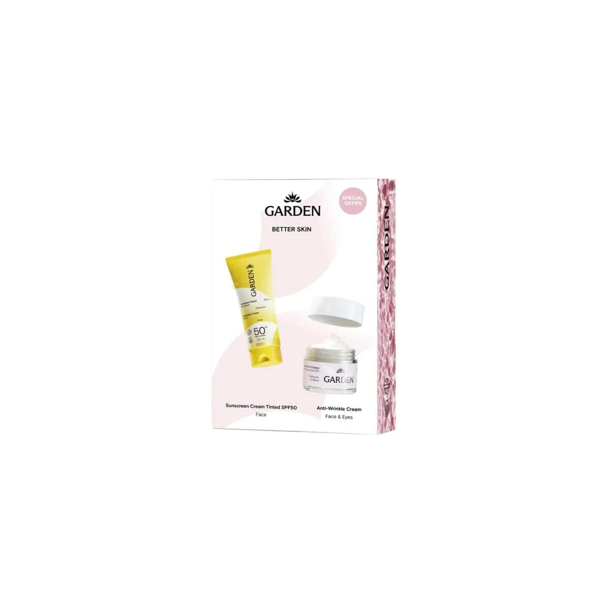 Φωτογραφία προϊόντος: Medipharmacy Garden Better Skin Αντηλιακή Κρέμα Προσώπου SPF50 με Χρώμα 50 ml & Αντιρυτιδική Κρέμα Προσώπου και Ματιών 50 ml