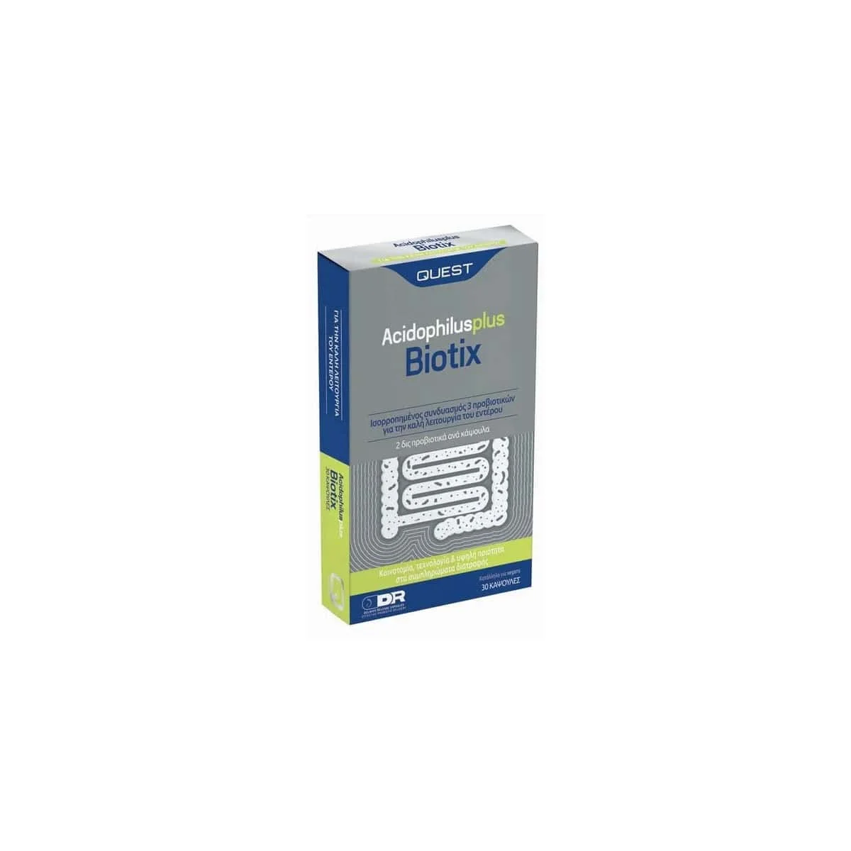 Φωτογραφία προϊόντος: Medipharmacy Quest Acidophilus Plus Biotix 30 κάψουλες