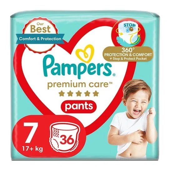 Φωτογραφία προϊόντος: Pampers Premium Care Pants Πάνα-Βρακάκι Μέγεθος 7 (17kg+) 36τμχ.