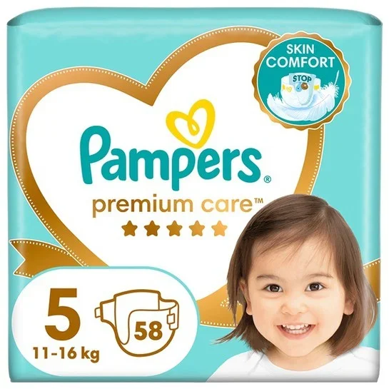 Φωτογραφία προϊόντος: Pampers Premium Care Πάνες Μέγεθος 5 (11kg-16kg) 58τμχ.