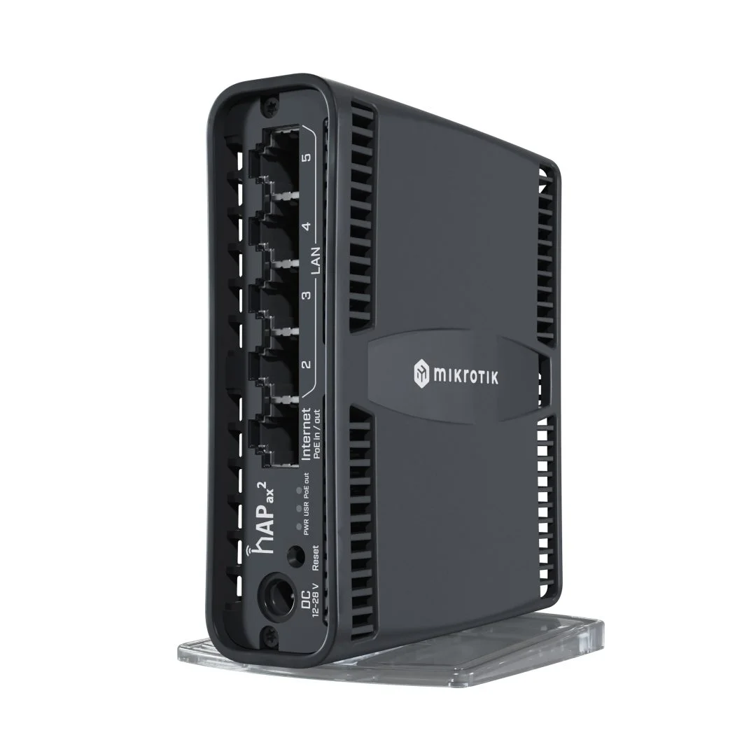 Φωτογραφία προϊόντος: MIKROTIK WiFi 6 802.11AX Wave 2 PoE in/out Dual Band Dual Chain Router hAP ax² (C52iG-5HaxD2HaxD-TC)