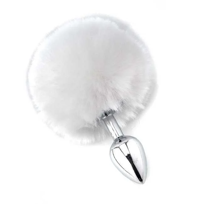 Φωτογραφία προϊόντος: Πρωκτική Σφήνα Zenn Deluxe Fluffy Bunny Tail 14cm White
