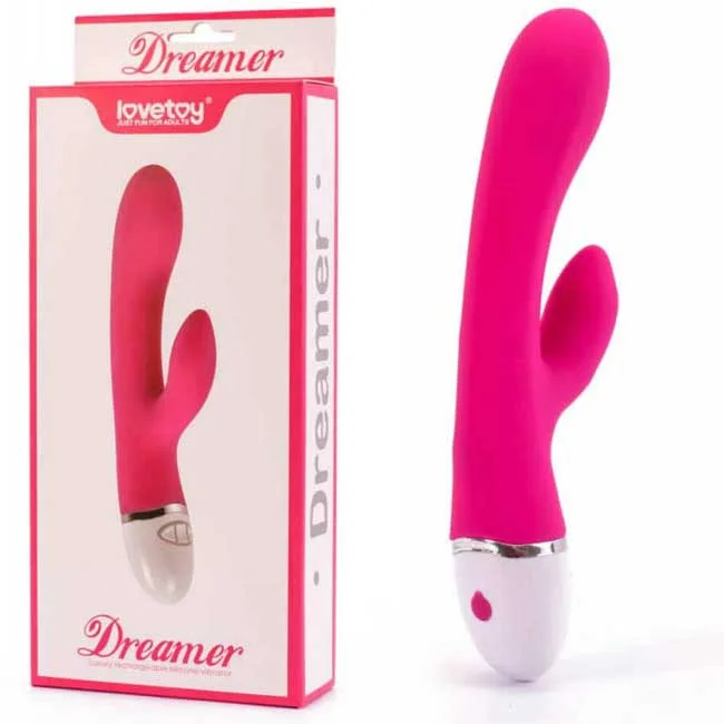 Φωτογραφία προϊόντος: Δονητής Rabbit Lovetoy Dreamer Vibrator Rose Red 21.5cm Ροζ-Κόκκινος