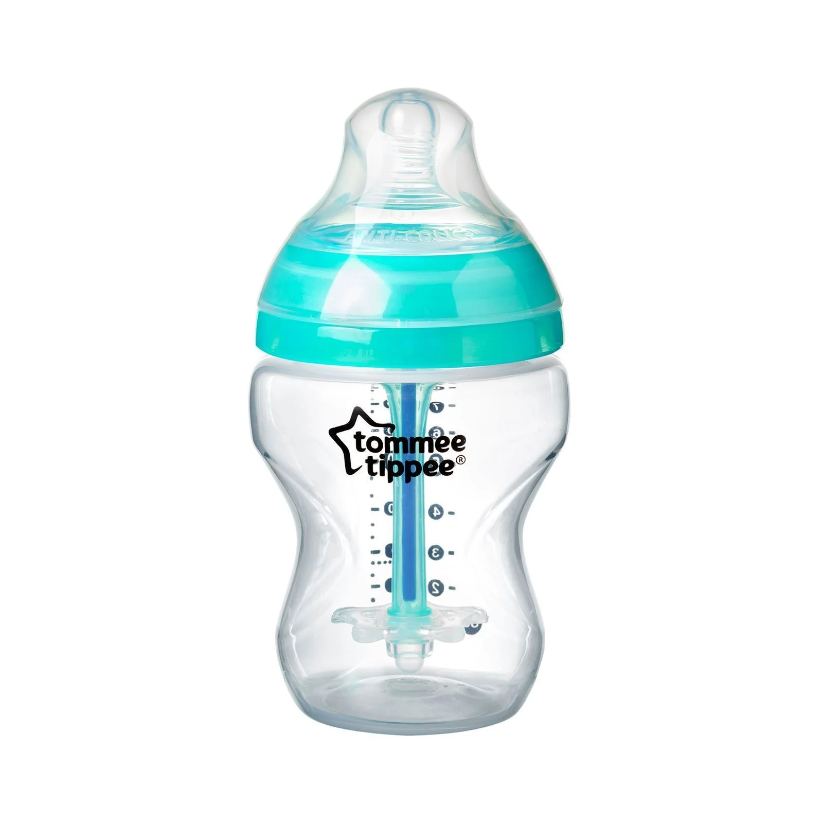 Φωτογραφία προϊόντος: Tommee Tippee Πλαστικό Μπιμπερό Advanced Anti-Colic Κατά των Κολικών με Θηλή Σιλικόνης 260ml για 0+ μηνών Turquoise