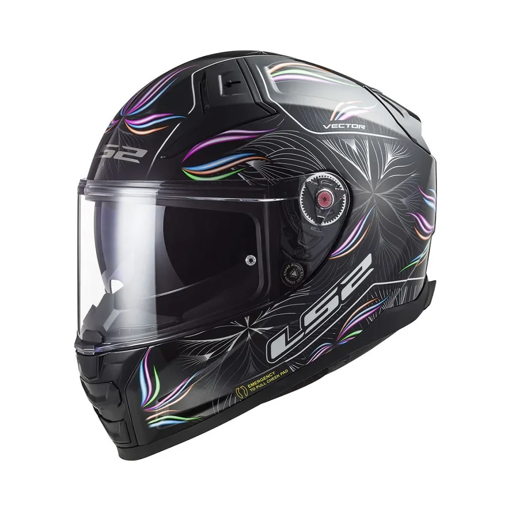 Φωτογραφία προϊόντος: ΚΡΑΝΟΣ FULL FACE VECTOR II FF811 TROPICAL BLACK WHITE ECE 22.06 | LS2