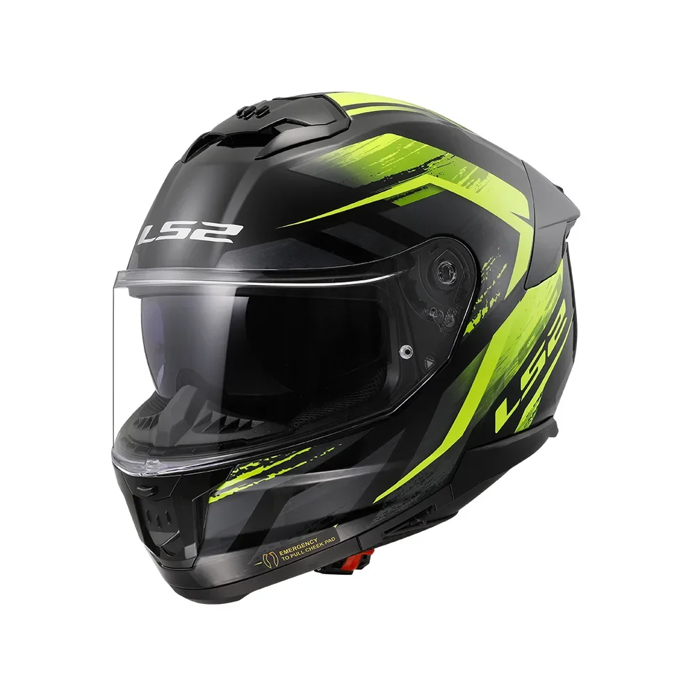 Φωτογραφία προϊόντος: ΚΡΑΝΟΣ FULL FACE FF808 STREAM II FURY BLACK/ HI-VIS YELLOW ECE 22.06 | LS2