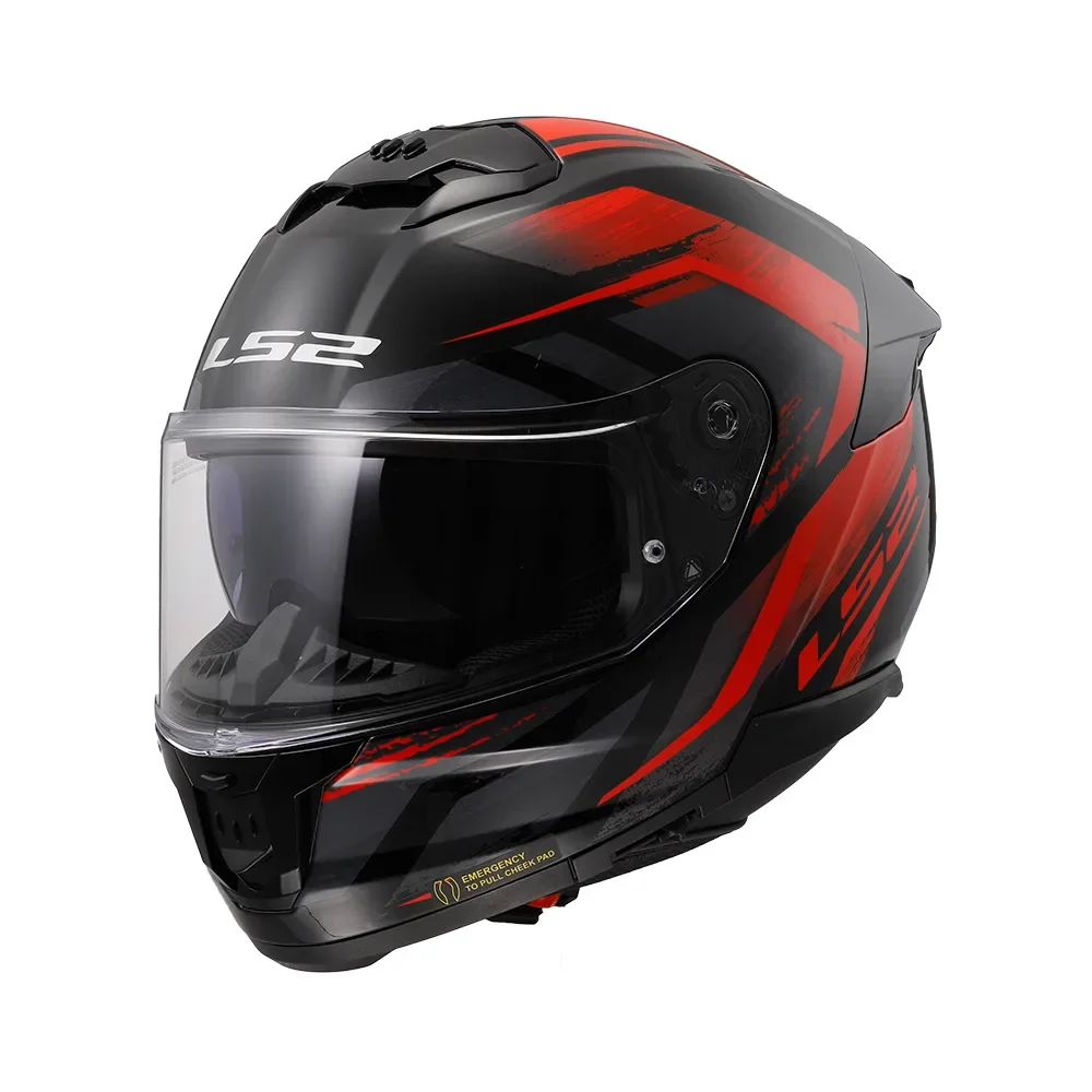 Φωτογραφία προϊόντος: ΚΡΑΝΟΣ FULL FACE FF808 STREAM II FURY BLACK RED ECE 22.06 | LS2