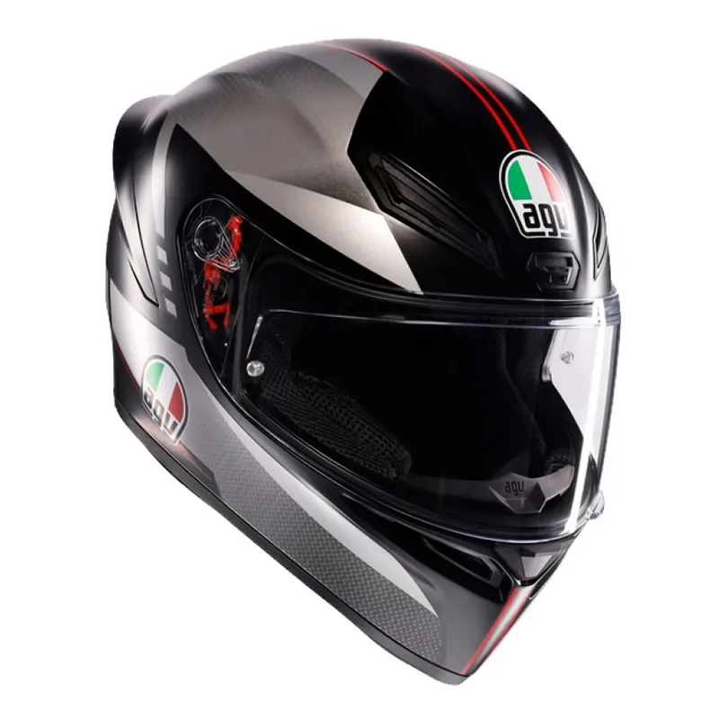 Φωτογραφία προϊόντος: ΚΡΑΝΟΣ FULL FACE K1 S LAP MATT BLACK/GREY/RED ECE 22.06 | AGV