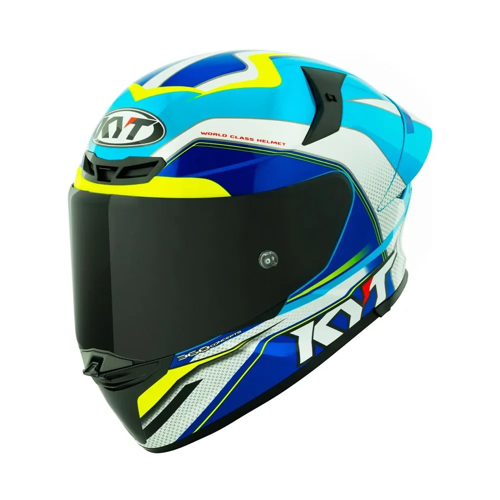 Φωτογραφία προϊόντος: ΚΡΑΝΟΣ FULL FACE TT-REVO GRAND PRIX WHITE/LIGHT BLUE 04 ECE 22.06 | KYT
