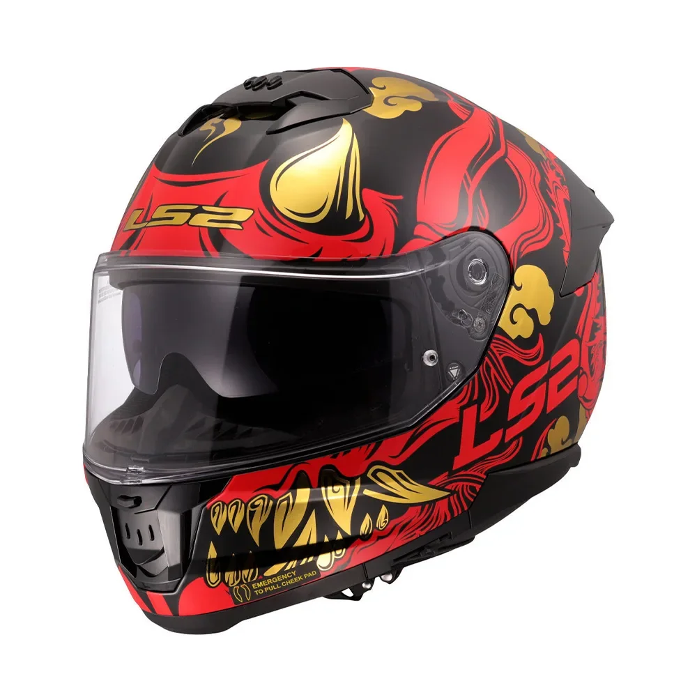 Φωτογραφία προϊόντος: ΚΡΑΝΟΣ FULL FACE FF808 STREAM II DRAKO BLACK RED ECE 22.06 | LS2