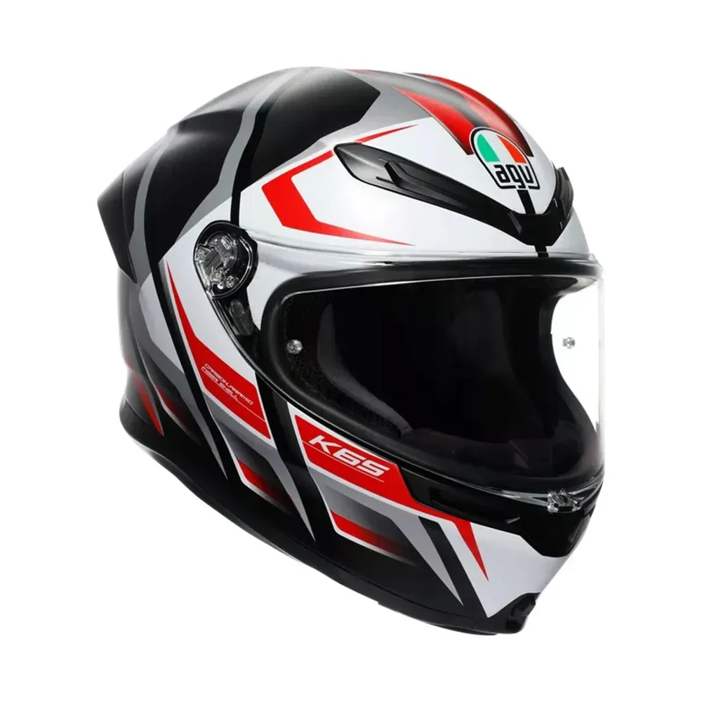 Φωτογραφία προϊόντος: ΚΡΑΝΟΣ FULL FACE K6 S MPLK KARVE MATTE BLACK/WHITE/RED ECE 22.06 | AGV