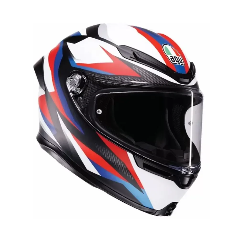 Φωτογραφία προϊόντος: ΚΡΑΝΟΣ FULL FACE K6 S MPLK TIMEWARP MATT BLACK/RED/BLUE ECE 22.06 | AGV