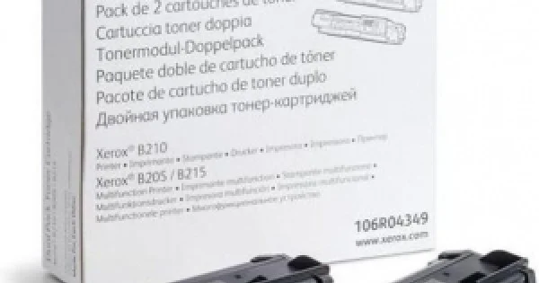 Φωτογραφία προϊόντος: TONER XEROX 106R04349 BLACK DUAL PACK 6kpgs (B205/210/215)