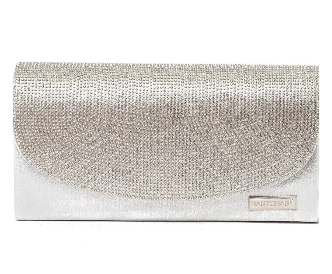 Φωτογραφία προϊόντος: Bag to Bag Τσάντα φάκελος με strass Bagtobag HD909 - Ασημί