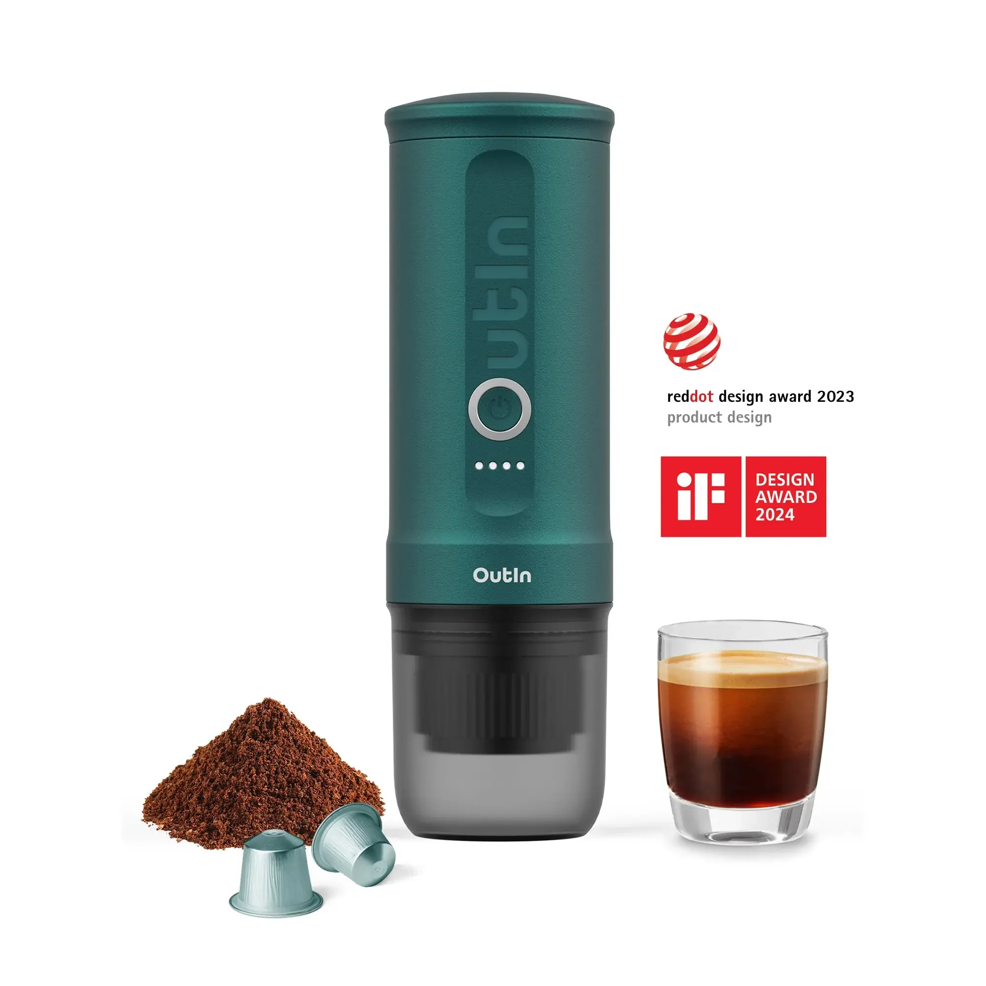 Φωτογραφία προϊόντος: Φορητή μηχανή Espresso Outin Nano - Outin Teal 1240000016406 1240000016406