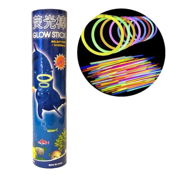 Φωτογραφία προϊόντος: OEM Βραχιόλια Glow Stick Σετ 100τμχ (Διάφορα Χρώματα) 104200