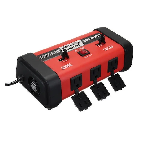 Φωτογραφία προϊόντος: OEM Rally Gameday Inverter Αυτοκινήτου Τροποποιημένου Ημιτόνου 200W για Μετατροπή 12V DC σε 110V AC με 2xUSB