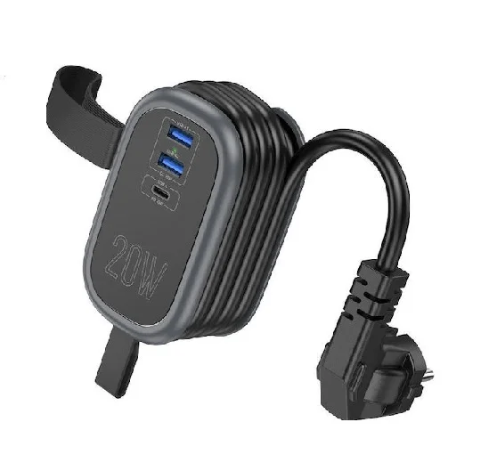 Φωτογραφία προϊόντος: OEM Hoco Power Strip with Surge Protection with USB-A and USB-C 64218637