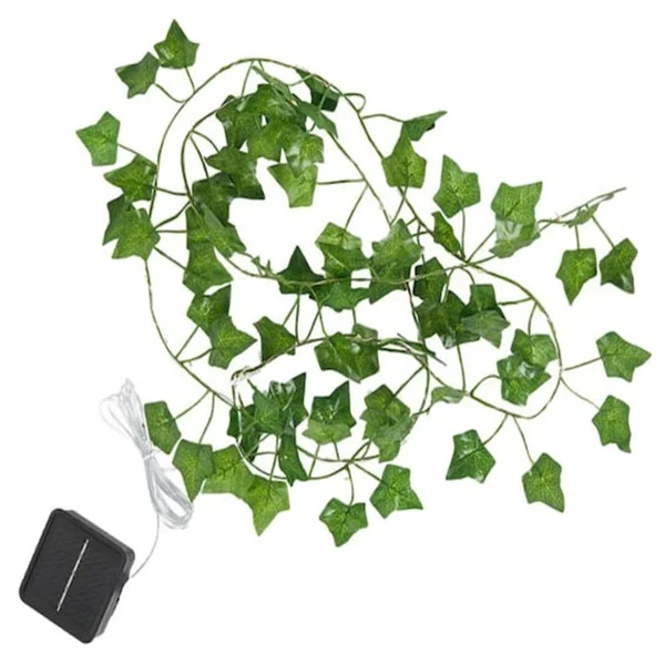 Φωτογραφία προϊόντος: OEM Leafglo Κρεμαστό Ηλιακό Φωτιστικό Γιρλάντα Θερμό Λευκό με Φωτοκύτταρο