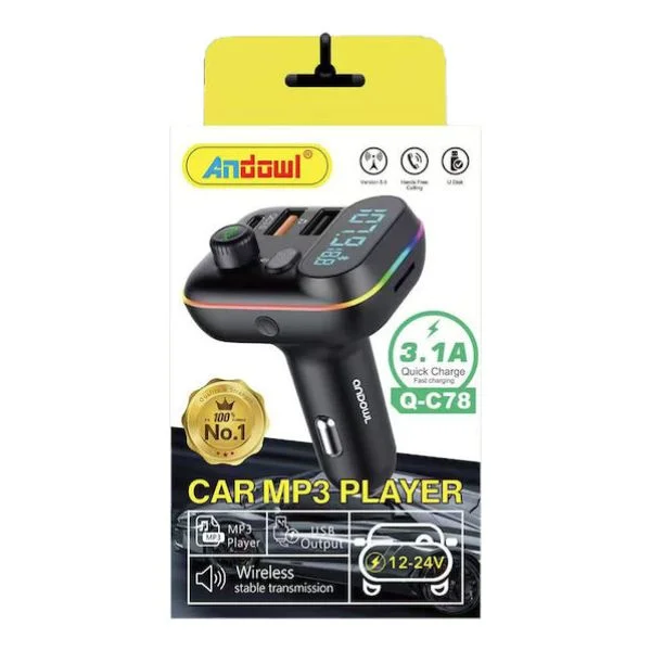 Φωτογραφία προϊόντος: OEM Andowl FM Transmitter Αυτοκινήτου με USB