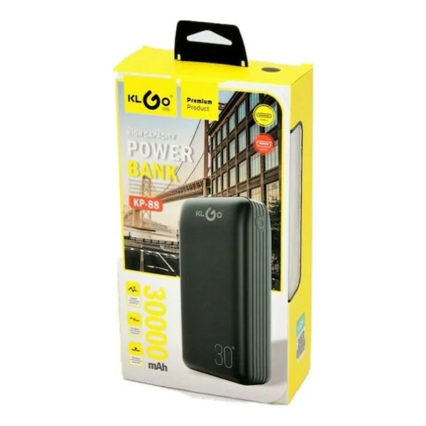 Φωτογραφία προϊόντος: OEM KLGO KP-88 Power Bank 30000mAh με Θύρα USB-A Μαύρο