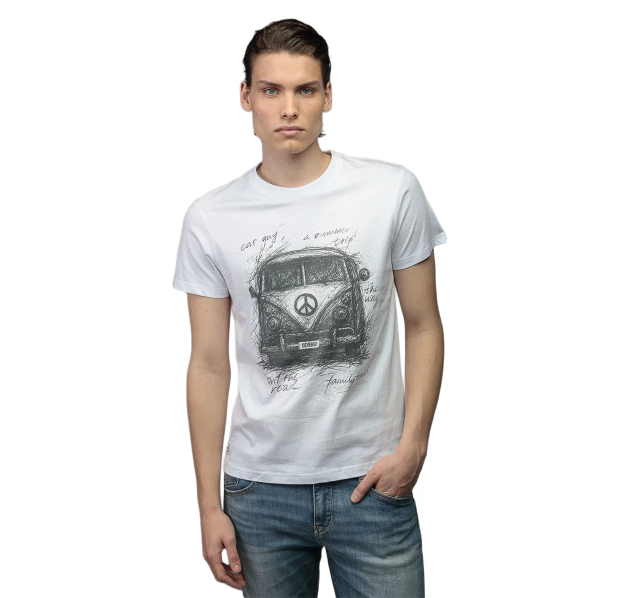 Φωτογραφία προϊόντος: ΑΝΔΡΙΚΕΣ ΜΠΛΟΥΖΕΣ T SHIRTS DEVERGO WHITE/VAN 1D26SS4041SS0105 116