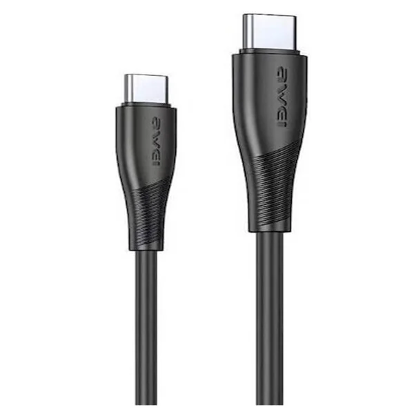 Φωτογραφία προϊόντος: OEM Awei USB 2.0 Cable USB-C male - USB-C 60W Μαύρο 2m TS04724