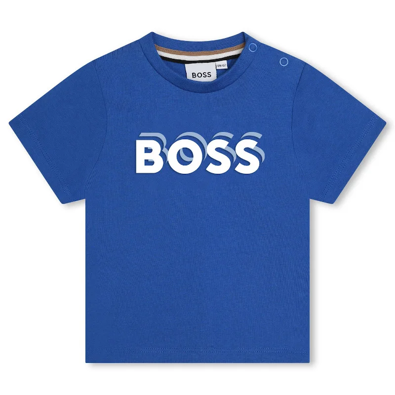 Φωτογραφία προϊόντος: T-shirt μπλούζα παιδική BOSS Electric Blue White Logo Short Sleeve