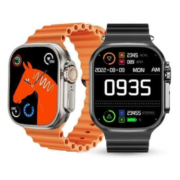 Φωτογραφία προϊόντος: OEM Andowl QU50 HD 42mm Smartwatch με Παλμογράφο (Γκρι / Μπλε Λουράκι)