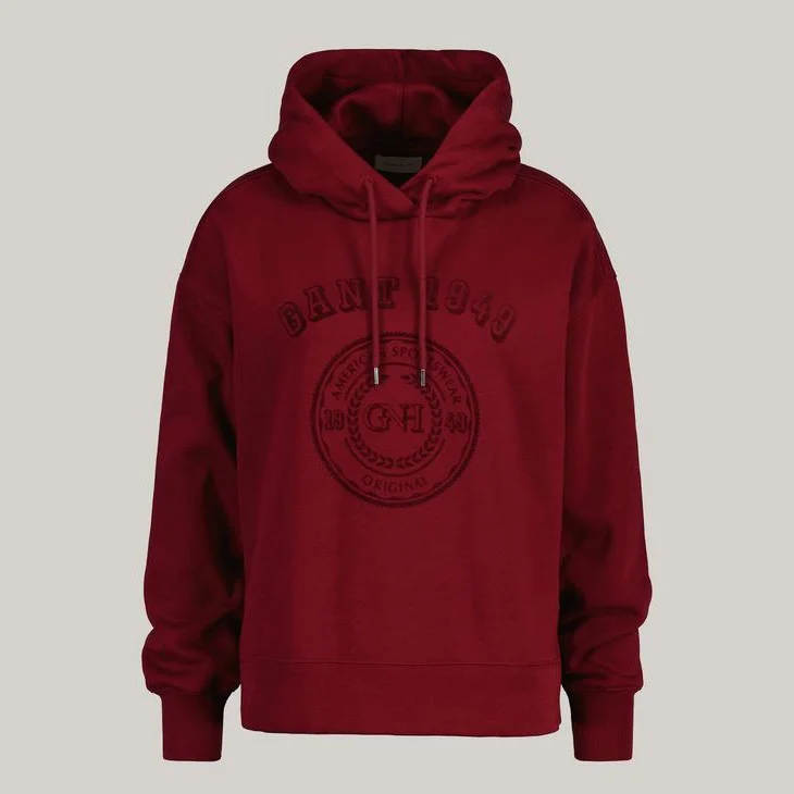 Φωτογραφία προϊόντος: Μπλούζα γυναικεία GANT Hoodie Tonal Graphik Burgundy
