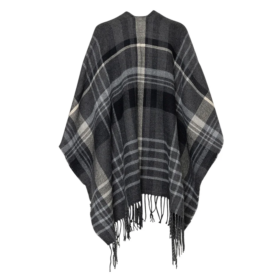 Φωτογραφία προϊόντος: PONCHO γυναικείο Vero Moda JADIA Dark Grey Melange/BLACK/BIRCH
