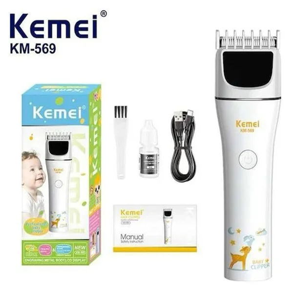 Φωτογραφία προϊόντος: OEM Kemei Επαγγελματική Επαναφορτιζόμενη Κουρευτική Μηχανή KM-569