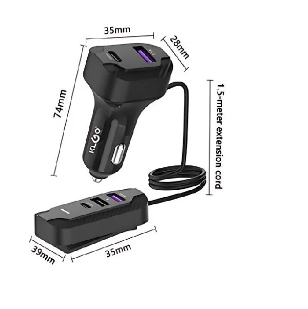 Φωτογραφία προϊόντος: OEM FM Transmitter Αυτοκινήτου – Φορτιστής Αυτοκινήτου 45W TC-990PD Μαύρο SDS-28350