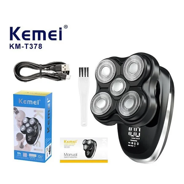 Φωτογραφία προϊόντος: OEM Kemei KM-T378 Ξυριστική Μηχανή Προσώπου Επαναφορτιζόμενη