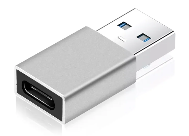 Φωτογραφία προϊόντος: POWERTECH αντάπτορας USB 3.0 αρσενικό σε USB-C θηλυκό PTH-063, ασημί