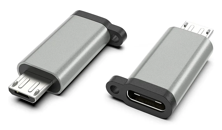 Φωτογραφία προϊόντος: POWERTECH αντάπτορας Micro USB αρσενικό σε USB-C θηλυκό PTH-065, ασημί
