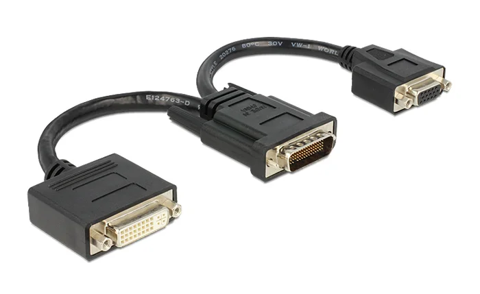 Φωτογραφία προϊόντος: DELOCK αντάπτορας DMS-59 σε DVI + VGA 65555, 20cm, μαύρος