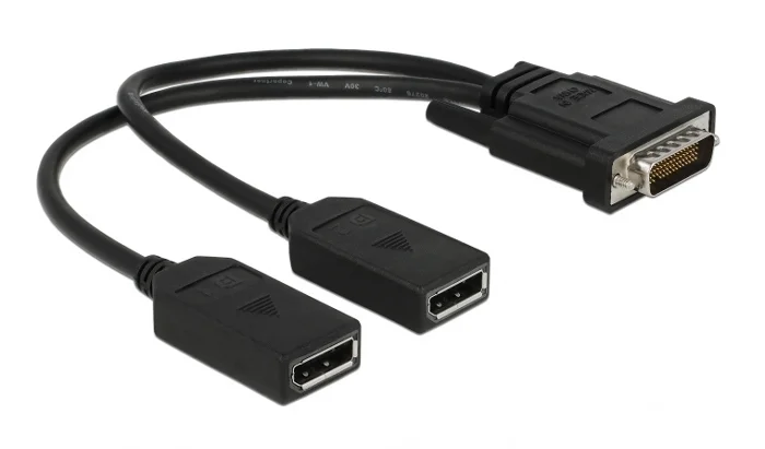 Φωτογραφία προϊόντος: DELOCK αντάπτορας DMS-59 σε 2x DisplayPort 65354, 25cm, μαύρος