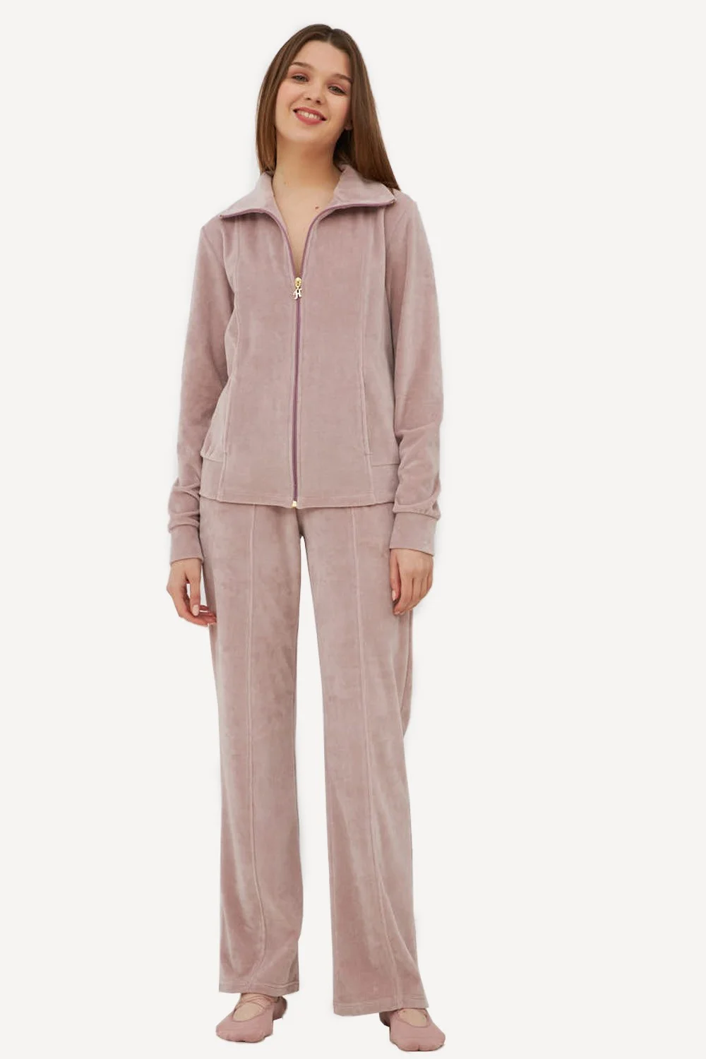 Φωτογραφία προϊόντος: Harmony Homewear Γυναικεία Βελουτέ Φόρμα Σετ Harmony 30-503602 ΡΟΖ XL