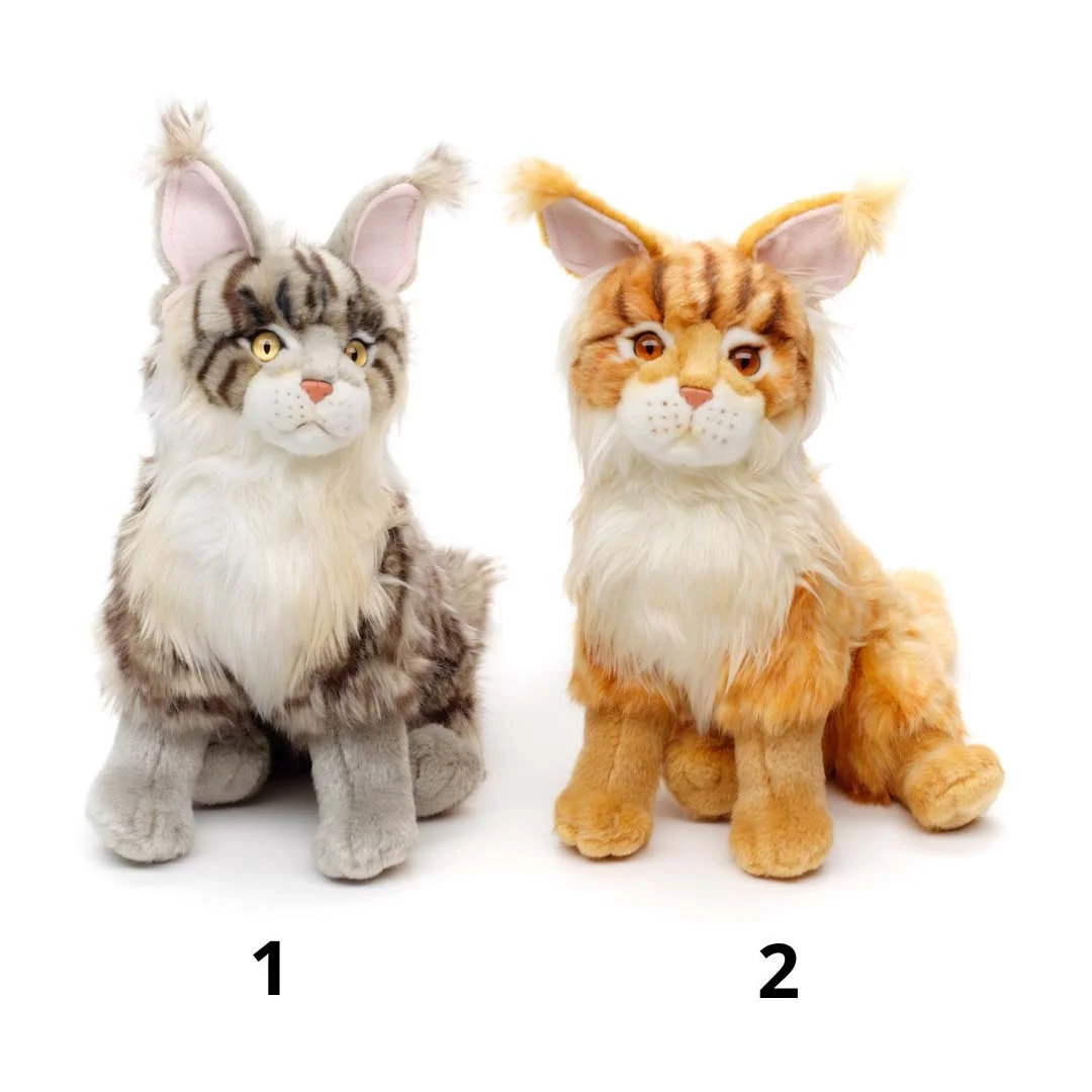 Φωτογραφία προϊόντος: M30505A Uni Toys Λούτρινη γάτα Maine Coon σε δύο χρώματα 30cm