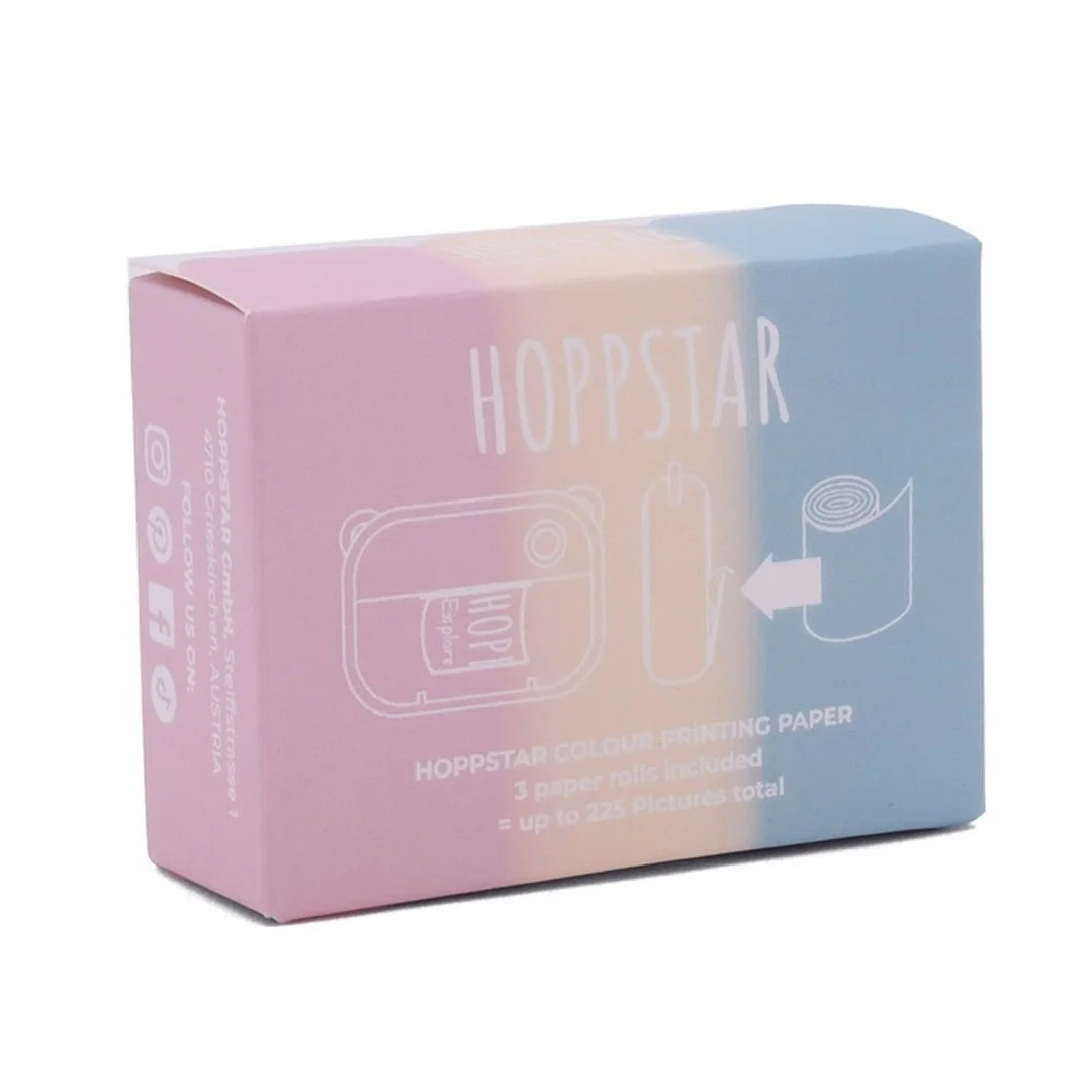 Φωτογραφία προϊόντος: 12426 Hoppstar Ρολά θερμικού χαρτιού για φωτογραφική μηχανή Artist τρίχρωμο Σετ 3 Τεμάχια