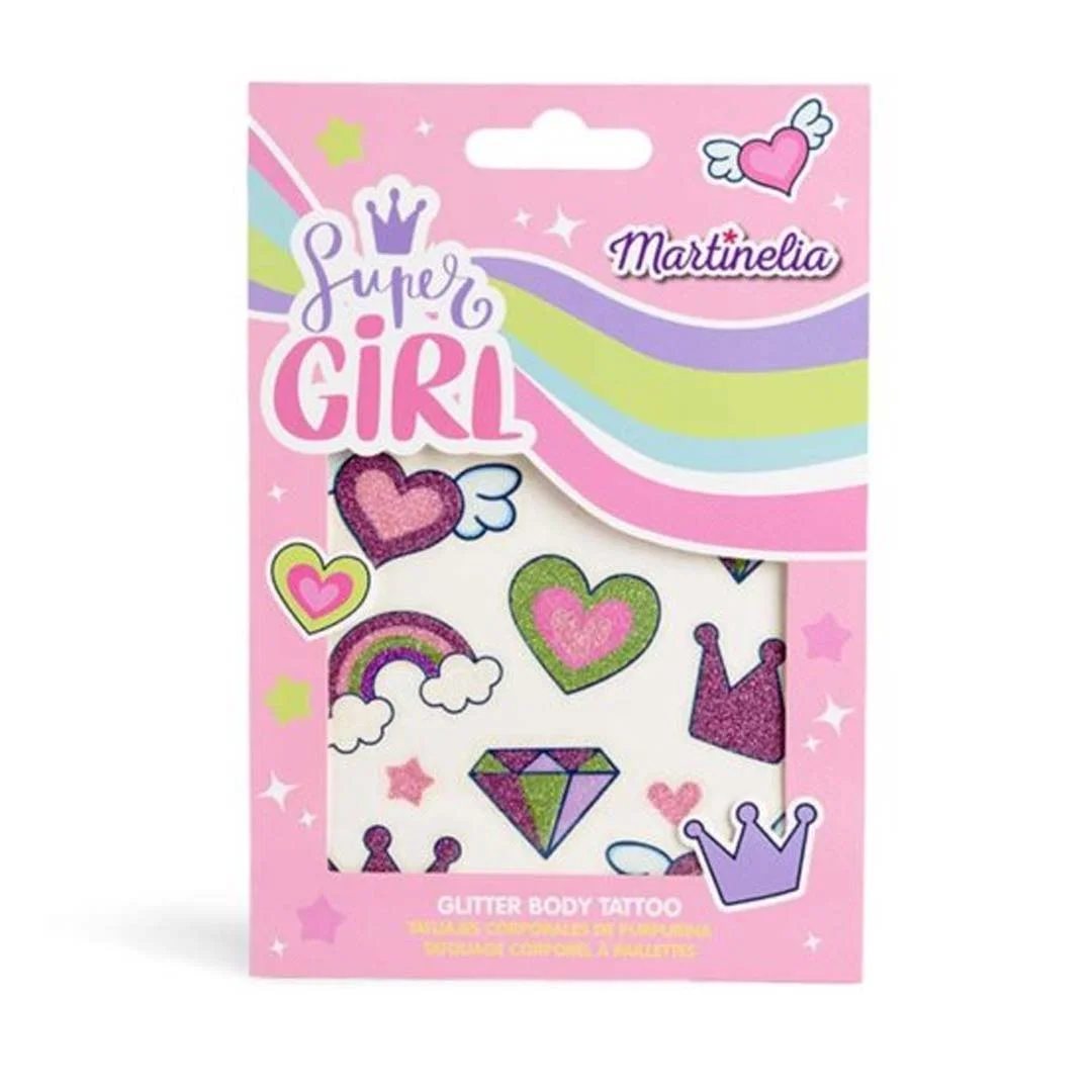 Φωτογραφία προϊόντος: 68022 Martinelia Super Girl Glitter Body Αυτοκόλλητα τατουάζ σώματος πολύχρωμα