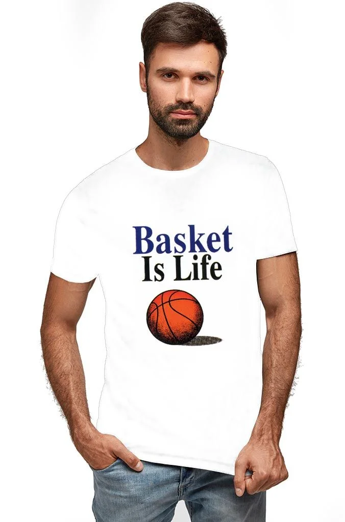 Φωτογραφία προϊόντος: Prime T-Shirt Λευκό με σχέδιο Basket 3868-1