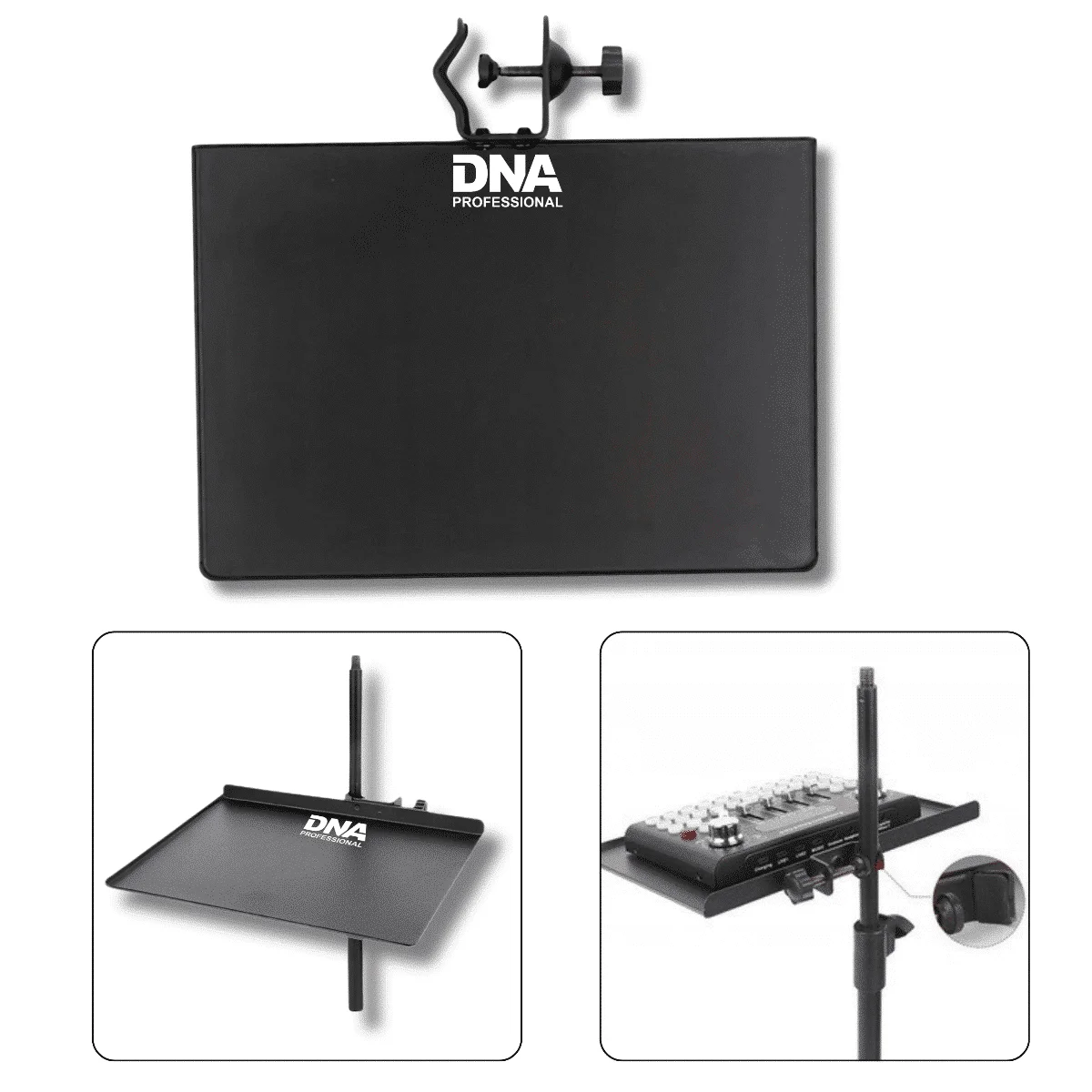 Φωτογραφία προϊόντος: DNA SCT1 stand shelf tray black for mixer audio interface accessories adjustable mount 18x24 cm up to 1 kg