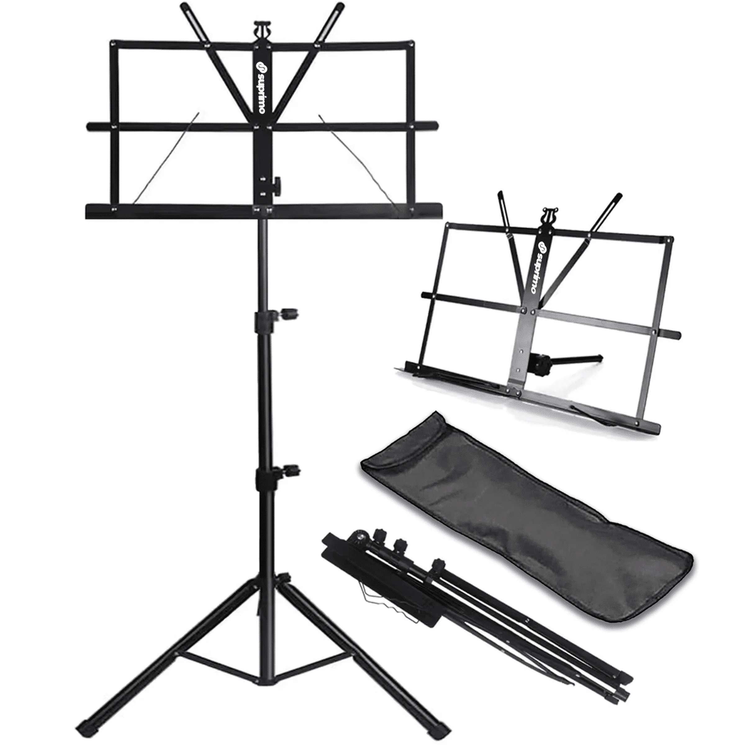 Φωτογραφία προϊόντος: SUPRIMO D1 music stand sheet holder tripod adjustable foldable cover set 65-130 cm up to 12 kg