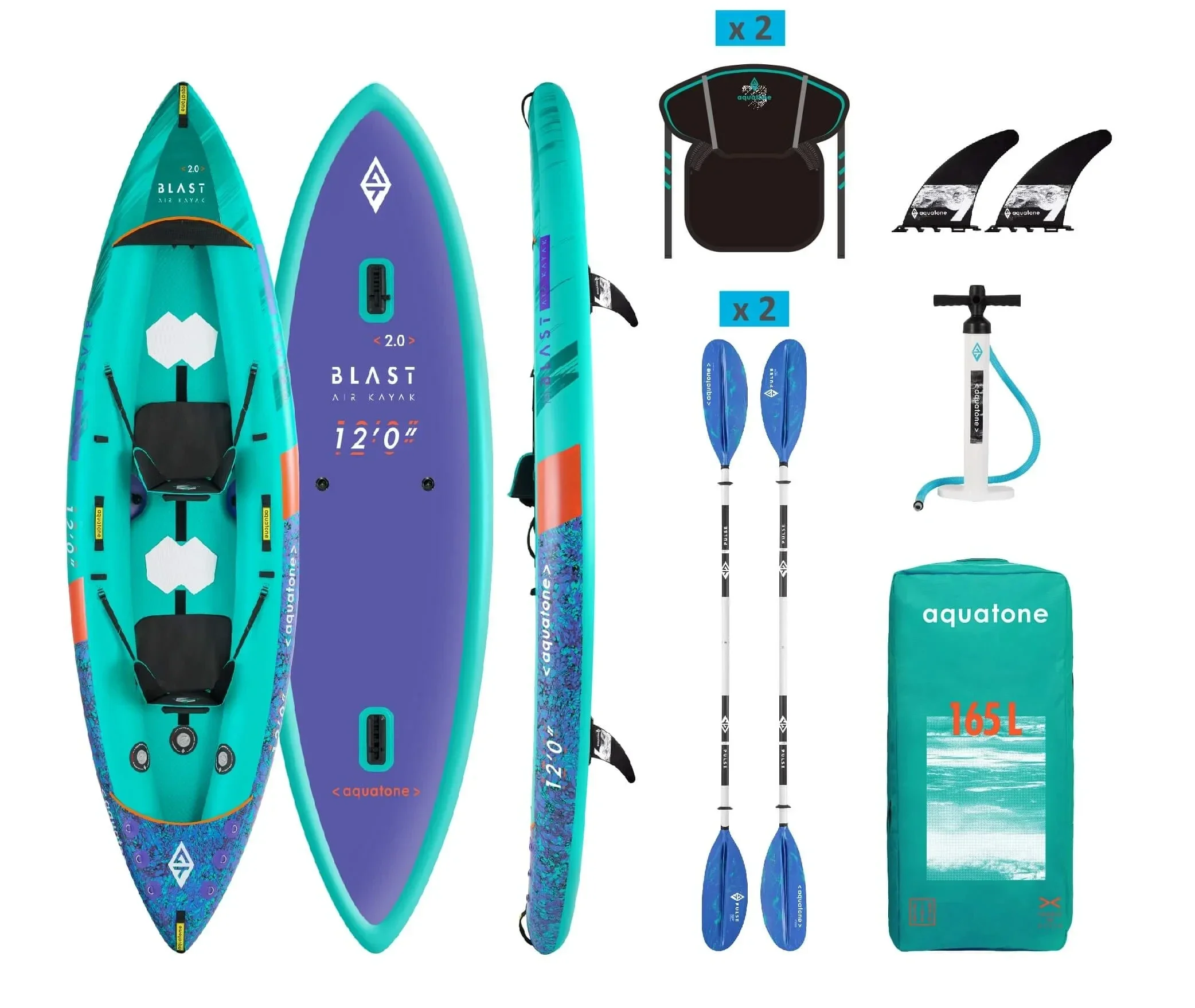 Φωτογραφία προϊόντος: AQUA TONE BLAST II 12’0’’ RECREATIONAL KAYAK 2025