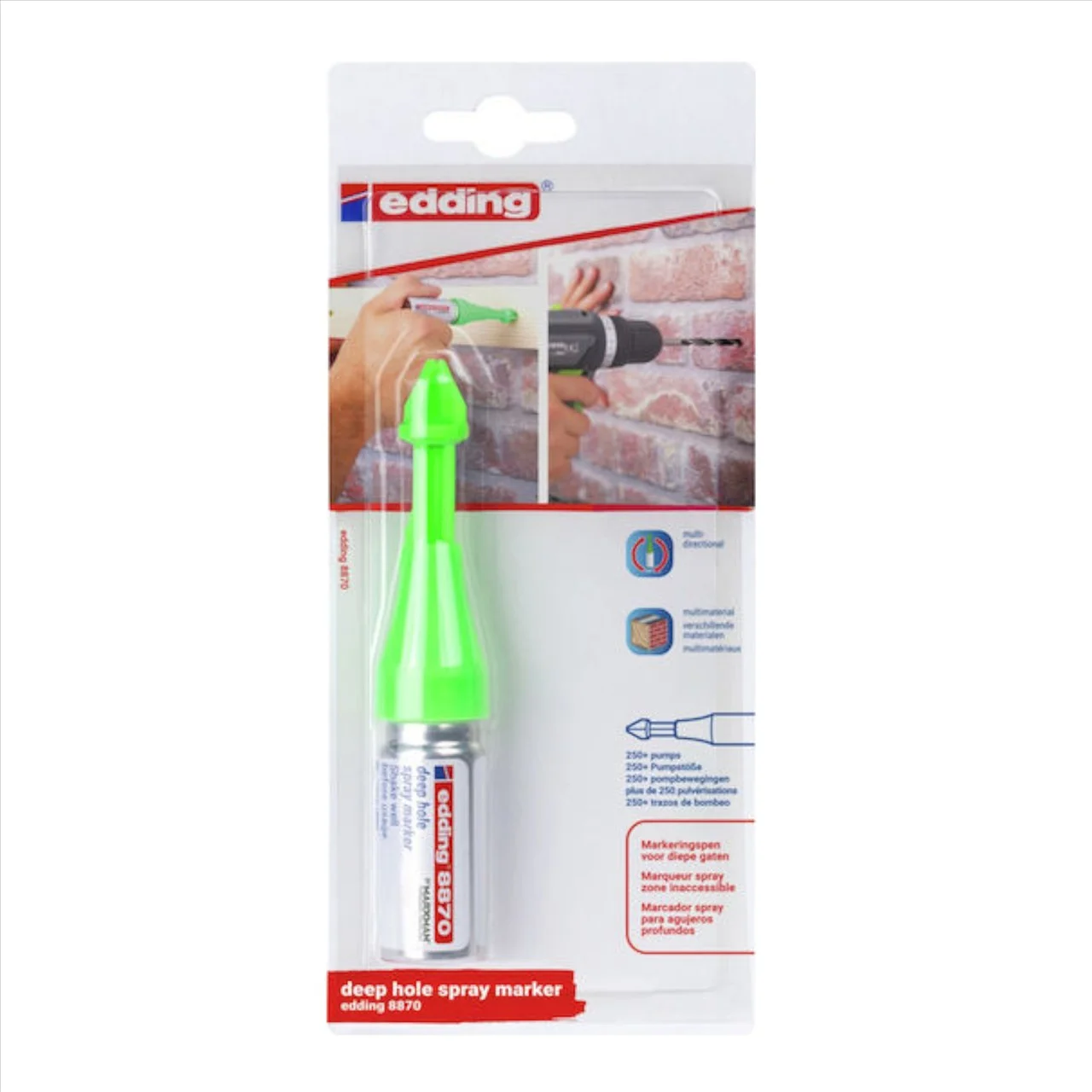 Φωτογραφία προϊόντος: Edding Μαρκαδόρος Deep Hole Spray Marker - 01.8870/1BL